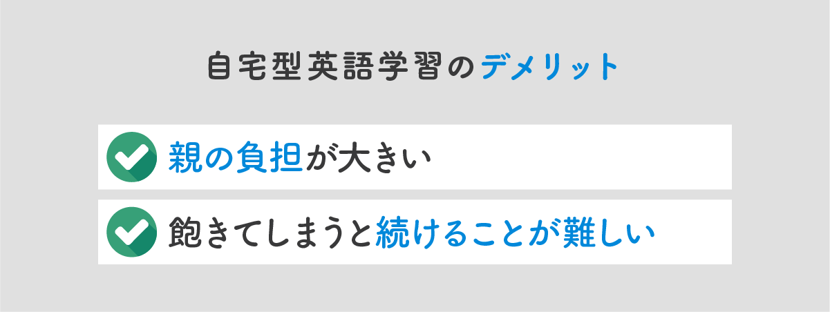 自宅型英語学習のデメリット